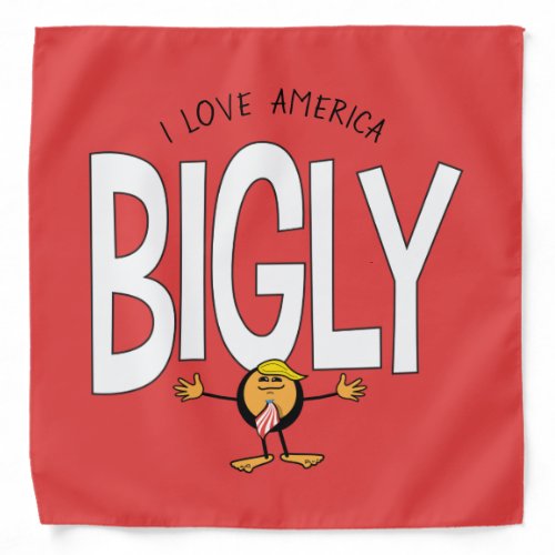Donald Trump Emoji _ I Love America Bigly Bandana