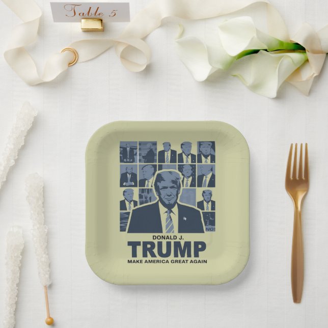 DONALD TRUMP ERA PAPER PLATES (Wedding)