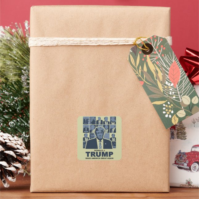 DONALD TRUMP ERA SQUARE STICKER (Holiday)