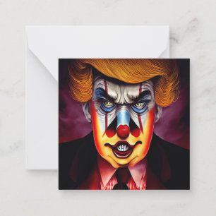 Donald Trump evil clown Note Card