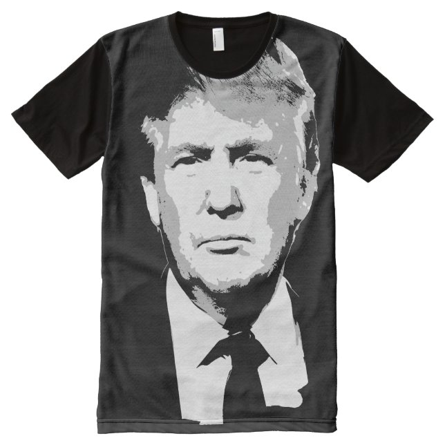 Donald Trump Face All-Over-Print T-Shirt (Front)