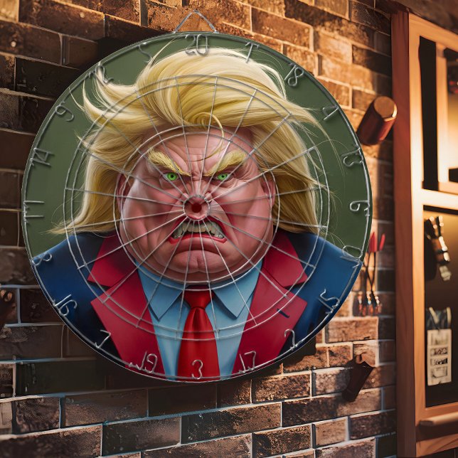 Donald Trump Face Angry Cartoon Dart Board (Creator Uploaded)