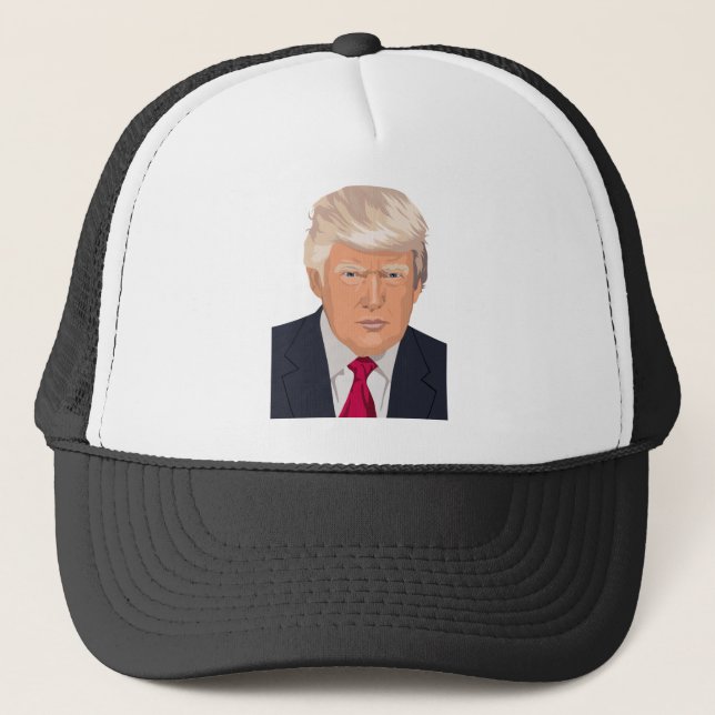 Donald Trump Face Trucker Hat (Front)
