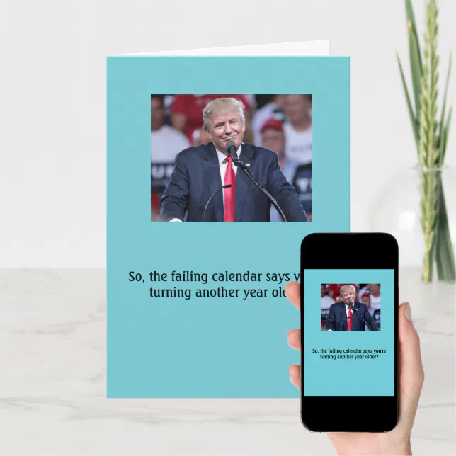 "Fake News" Donald Trump Funny Birthday Greeting Card