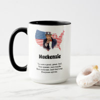 Donald Trump Fathers Day Add Name Funny Large Mug