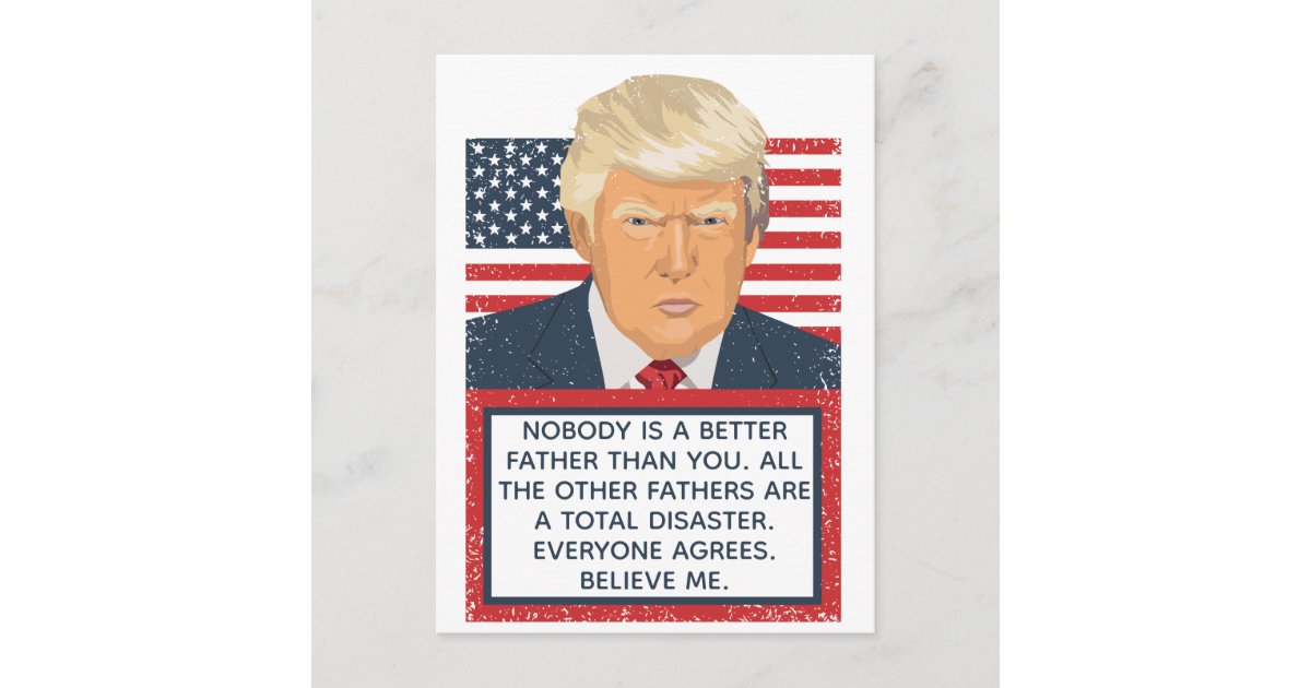 Donald Trump Father's Day Postcard Zazzle