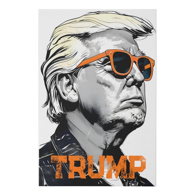 Donald Trump Faux Wrapped Canvas Print (Front)
