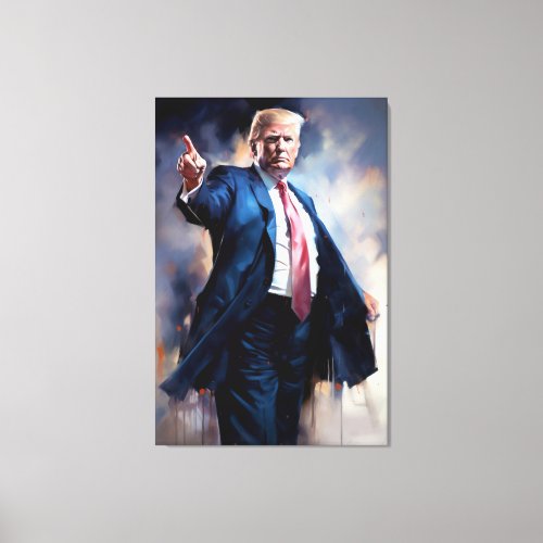Donald Trump FFFA Famous Figures Fine Art Canvas Print