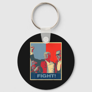 Donald Trump Fight Artwork Stand Strong Usa Keychain