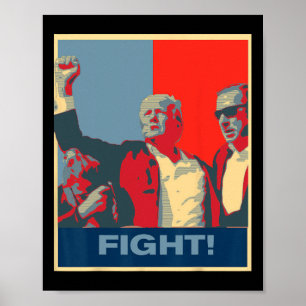 Donald Trump Fight Artwork Stand Strong Usa  Poster
