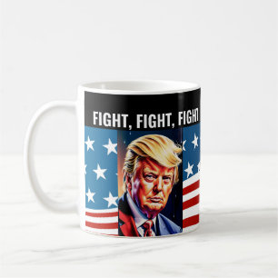DONALD TRUMP, FIGHT, FIGHT, FIGHT 2024  COFFEE MUG