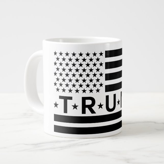 Donald Trump Flag 2024 Take America Back  Giant Coffee Mug (Front Left)
