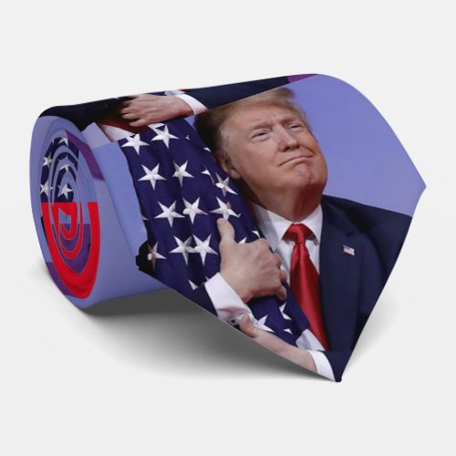 Donald Trump Flag Hugger Neck Tie