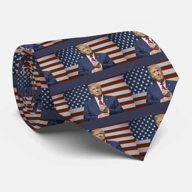 Donald Trump Flag Tie (Rolled)