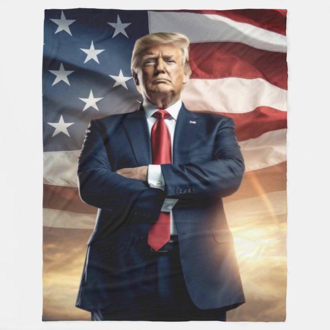 DONALD TRUMP FLEECE BLANKET (Front)