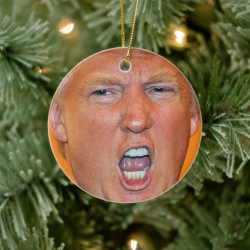Donald Trump floating head Ceramic Ornament