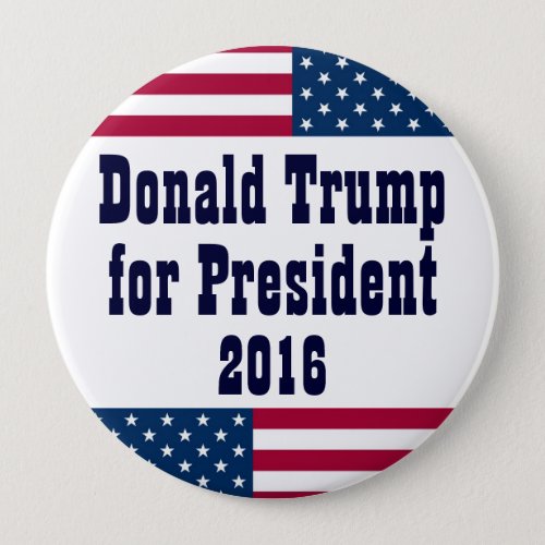Donald Trump for President 2016_American Flag Button