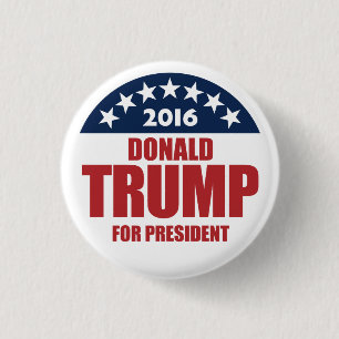 Donald Trump for president 2016 Button