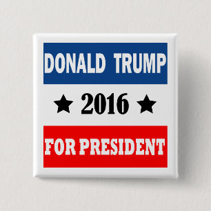Donald Trump For President 2016 Pinback Button