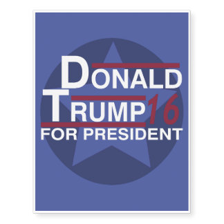 Donald Trump For President 2016 Temporary Tattoos
