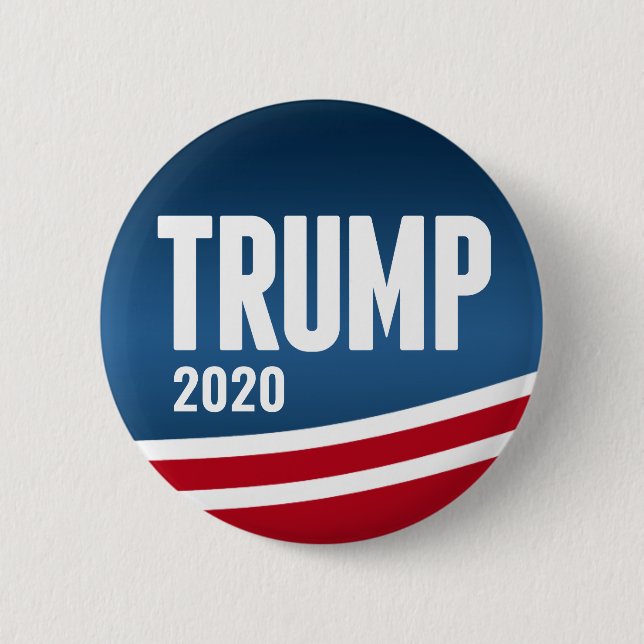 Donald Trump for President 2020 - Modern Swoop Button (Front)