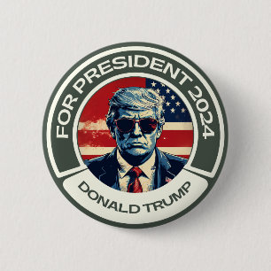 Donald Trump for president 2024 Button