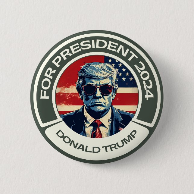 Donald Trump for president 2024 Button (Front)