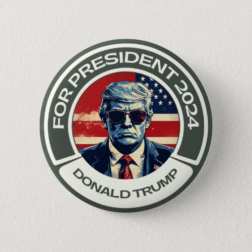 Donald Trump for president 2024 Button