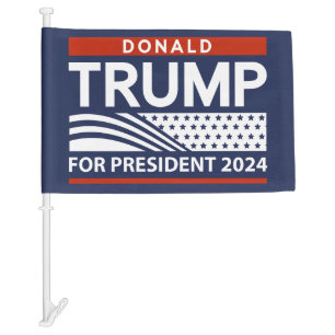 Donald Trump For President 2024 Car Flag