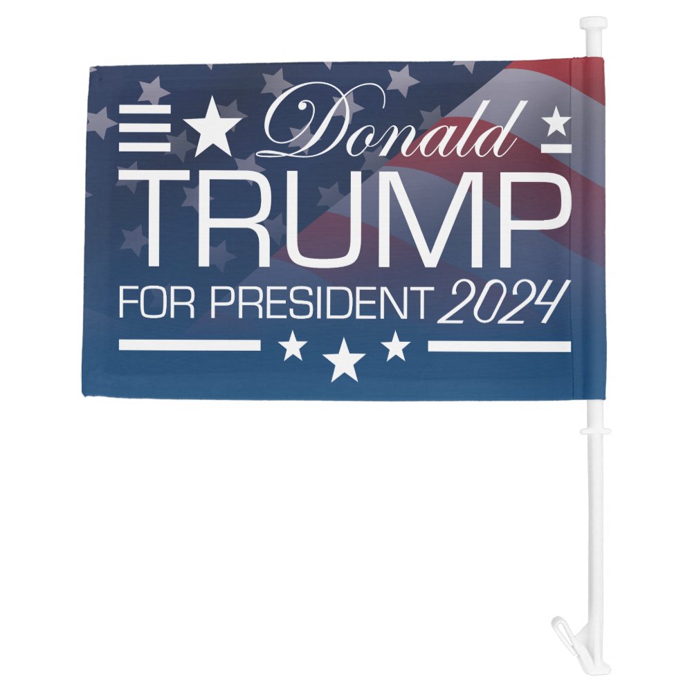 Disover Donald Trump For President 2024 Car Flag