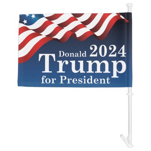 Donald Trump For President 2024 Car Flag