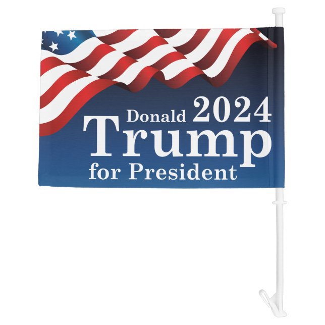 Donald Trump For President 2024 Car Flag (Back)
