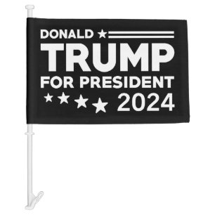 Donald Trump For President 2024 Car Flag