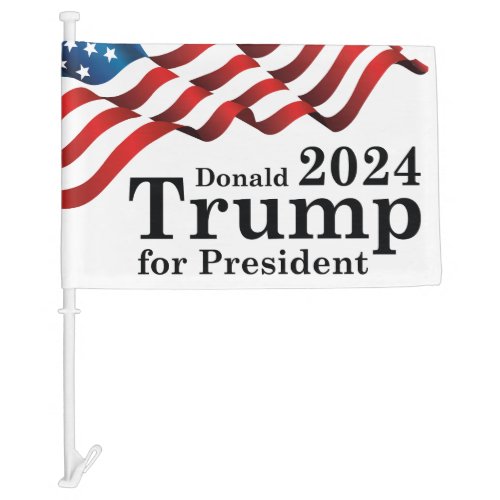 Donald Trump For President 2024 Car Flag