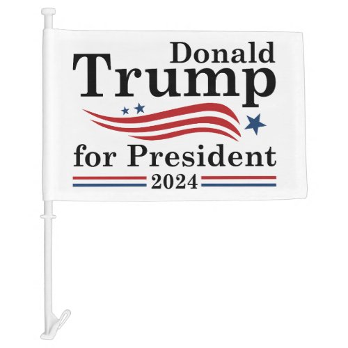 Donald Trump For President 2024 Car Flag