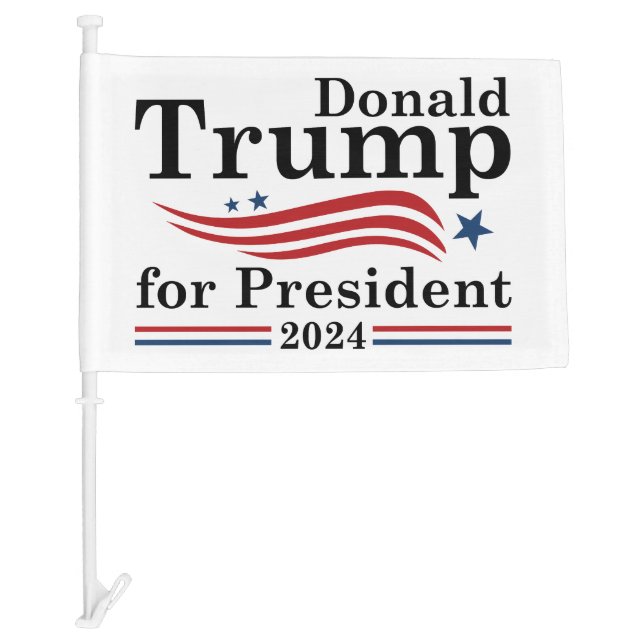 Donald Trump For President 2024 Car Flag (Front)