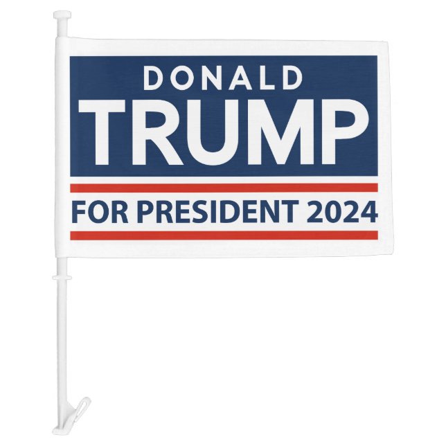 Donald Trump For President 2024 Car Flag (Front)