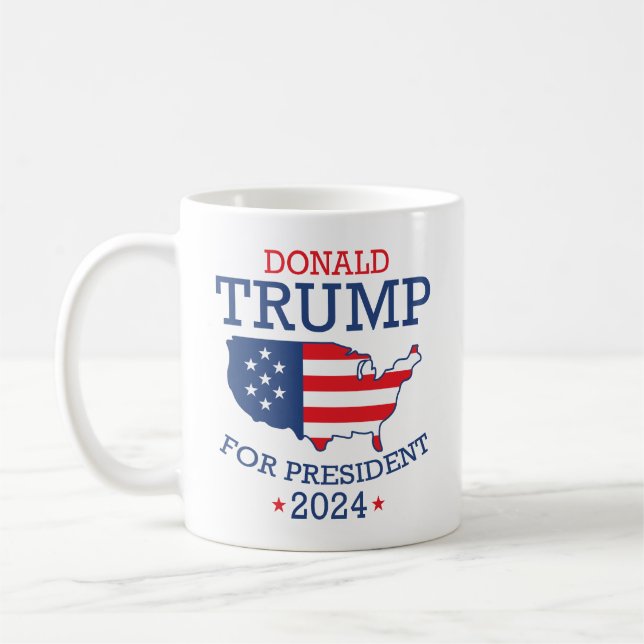 Donald Trump For President 2024 Coffee Mug (Left)
