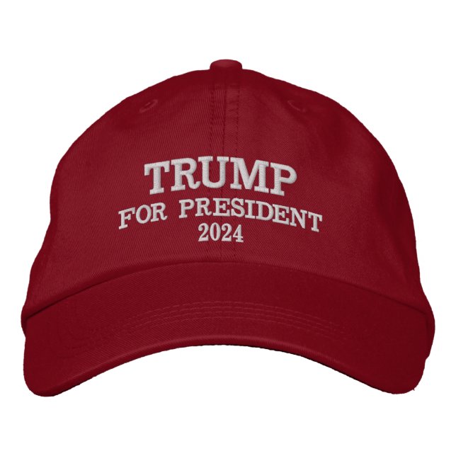 Donald Trump for President 2024 Embroidered Baseball Cap (Front)