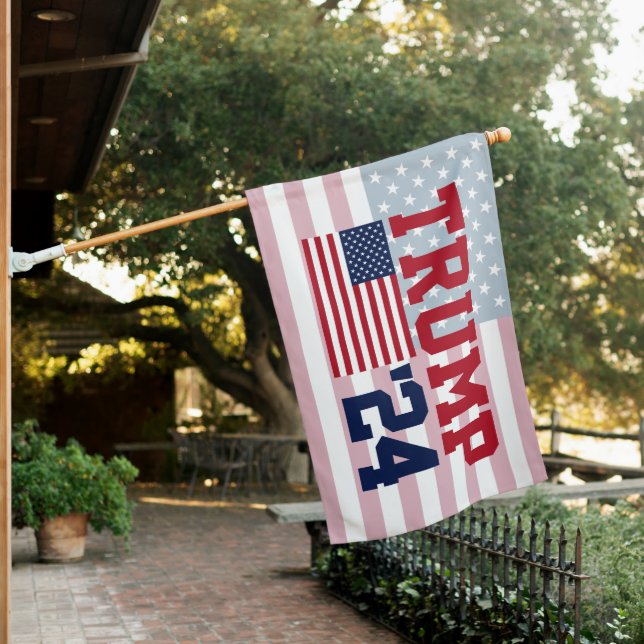 Donald Trump for President 2024 House Flag (In SItu)