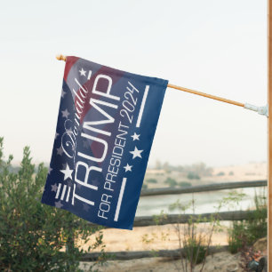 Donald Trump For President 2024 House Flag