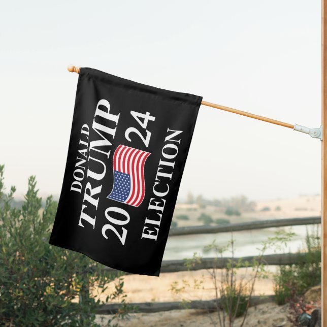 Donald Trump For President 2024 House Flag (Insitu (Back))