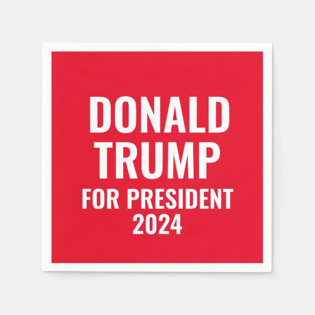 Donald Trump for President 2024  Napkins (Front)