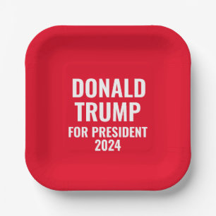 Donald Trump for President 2024  Paper Plates