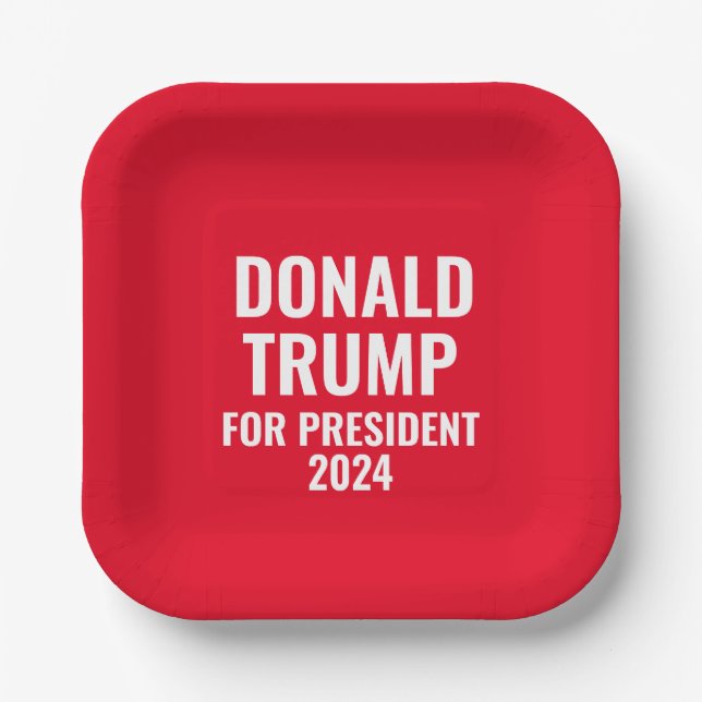 Donald Trump for President 2024  Paper Plates (Front)