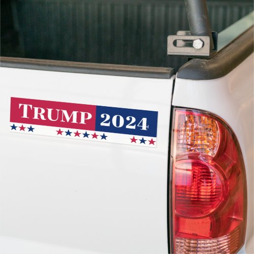 Donald Trump for President 2024 Red White Blue Car Bumper Sticker