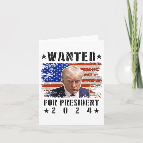 Donald Trump For President 2024 Trump Mug Shot Fla Card