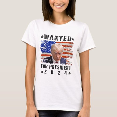 Donald Trump For President 2024 Trump Mug Shot Fla T_Shirt