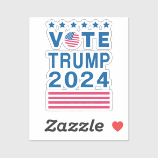 Donald Trump for president 2024 USA flag eagle Sti Sticker