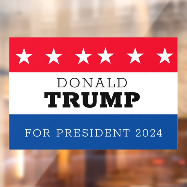 Donald Trump For President 2024 Window Cling (Sheet 2)